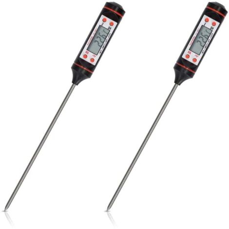 Termómetro para carne KZQ 2x - Sonda de cocina para cocinar con precisión repostería líquida - Temperatura de la sonda en pantalla LCD