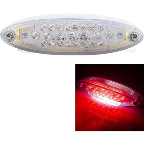 Luz de freno trasera para motocicleta ATV, 28 LED, para matrícula, LTZ, King, Quad Runner, DR, DRZ 650, 400 (blanca) (1/4)