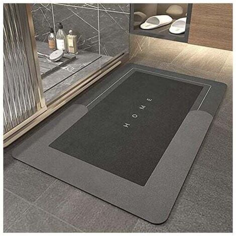 Alfombrilla superabsorbente KZQ, alfombrilla de baño de espuma viscoelástica antimanchas, alfombrilla de ducha antideslizante, alfombrilla de baño de microfibra antideslizante (1/4)