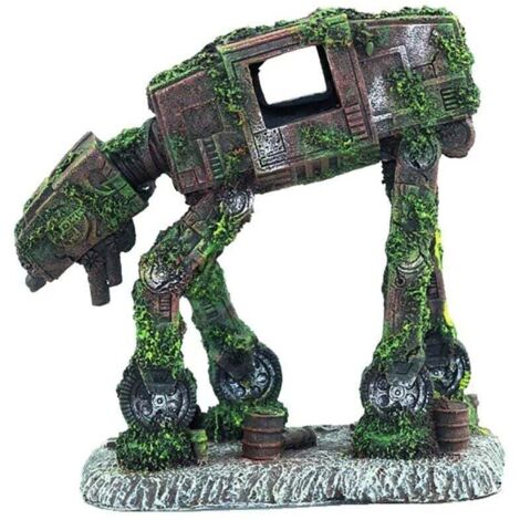 Decoración de acuario, decoración de robot de transporte Imperial Walker – Decoración de cueva de robot de acuario (1/4)