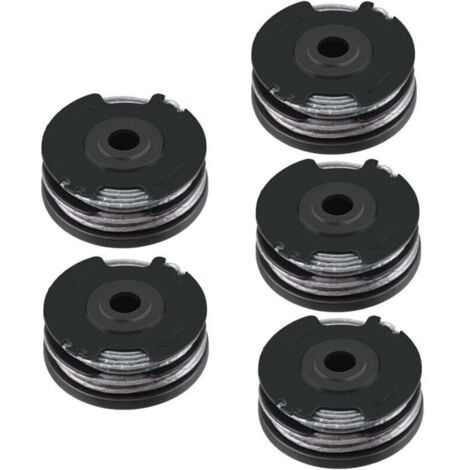 KZQ Carrete de hilo de repuesto para Bosch F016800351 para Bosch ART 24, ART 27, ART 30 y ART 30-36 LI. Carrete de hilo para desbrozadora de doble hilo de 6,0 m x 1,6 mm (5 unidades). (1/4)