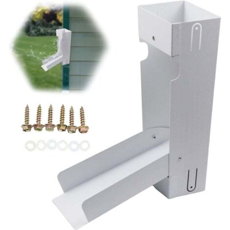 Conjunto colector de agua de lluvia, colector de agua de canalón rectangular, sistema de recogida de agua de lluvia, desviador de agua de lluvia universal para bajantes