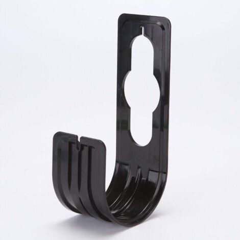 KZQ Soporte para manguera de jardín, gancho para manguera de jardín, de acero, para exteriores, color negro. (1/4)