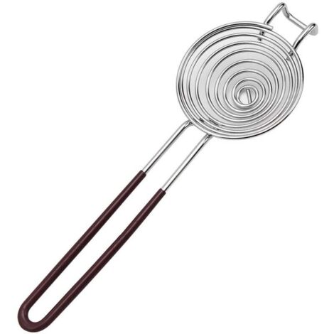 KZQ Separador de yemas de huevo de acero inoxidable, utensilio de cocina, separador de yemas de clara con mango para huevos cocidos (plateado) (1/4)