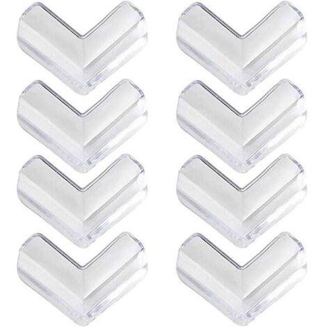KZQ Protectores de esquinas de mesa, 8 piezas transparentes, tamaño grande y agarre más fuerte, suaves para proteger a bebés y niños. (1/4)