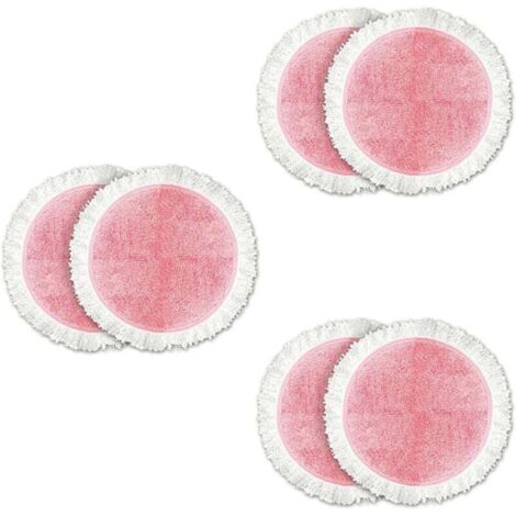 Almohadillas de repuesto para trapeador a vapor KZQ (paquete de 6), almohadillas de limpieza para trapeador eléctrico de las series 8 y 9, repuestos para trapeador de piso, diámetro: 21.5 (1/4)