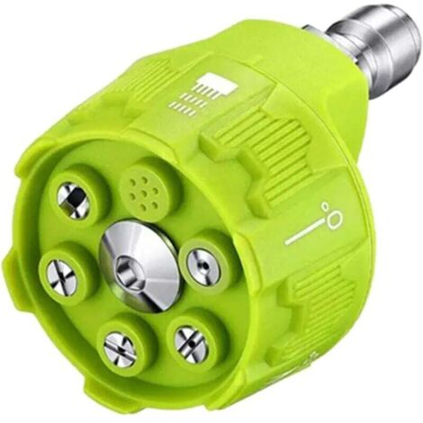 Boquilla de pulverización multifuncional 6 en 1 para hidrolavadora KZQ, máx. 3500 PSI, accesorio portátil para hidrolavadora, puntas de conexión de 1/4 de pulgada para piso y patio (1/4)