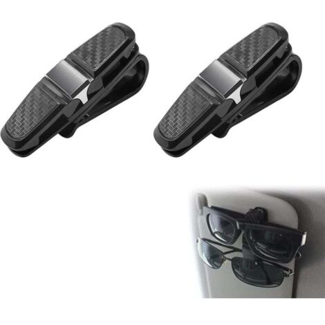 KZQ soportes para gafas de sol y viseras de coche, soporte para tarjetas y gafas de sol, organizadores para tarjetas de billetes y gafas de sol, color negro. (1/4)