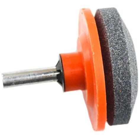 KZQ 1 x Piedra de afilar rotativa de corindón para cuchillas de cortacésped, para brocas naranjas (1/4)