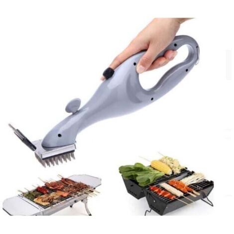 Cepillo de limpieza para parrilla en 1, cepillo de limpieza para parrilla con cerdas de acero inoxidable, cepillo de limpieza para parrilla con mango ergonómico, fácil de limpiar, para acero (1/4)