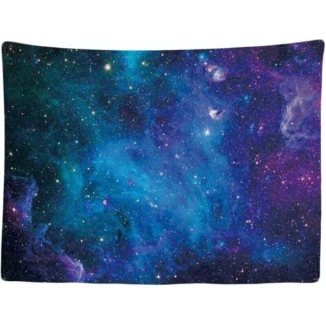 Tapiz decorativo de 200 x 150 cm para dormitorio - Naturaleza, Galaxia, Universo, Planetas, Sistema Solar - Papel pintado de tela - Tapiz de pared, Decoración estética - Decoración panorámica (1/4)