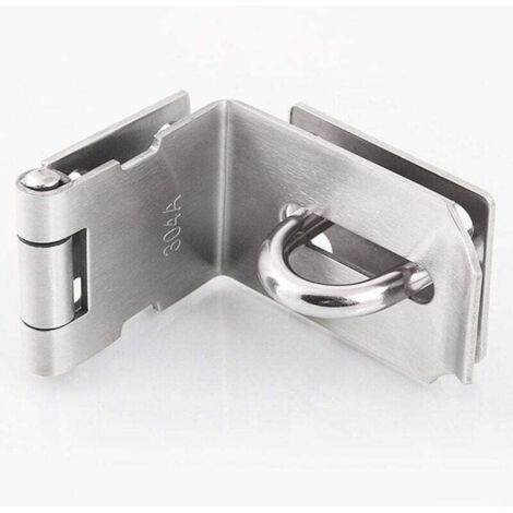 KZQ 1 pieza 90 grados de acero inoxidable ángulo recto cerradura de puerta candado pestillo de alta resistencia cerradura de puerta de alta seguridad (1/4)