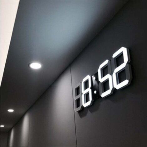 Reloj de pared LED, despertador, reloj de pared digital LED, reloj de pared, alarma, alarmas, reloj de mesa digital, reloj de pared digital, relojes de pared digitales LED (1/4)