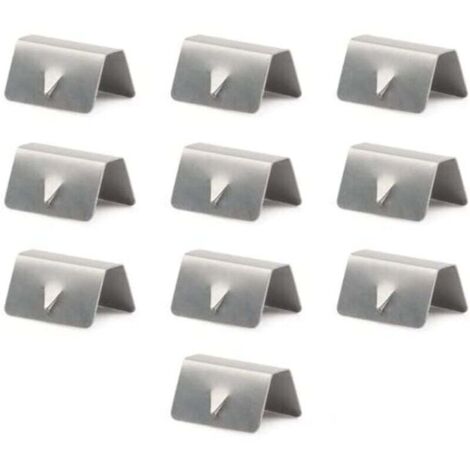 KZQ Clips deflectores de viento, 10 piezas, de acero inoxidable, para canal deflector de viento y lluvia, clips de sujeción para deflectores de viento. (1/4)