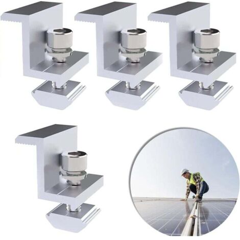 KZQ soportes para paneles solares - Abrazadera de extremo solar de 30 mm - Soportes en Z para RV, barco, camping, techos y paredes (1/4)
