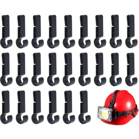 KZQ Clip para faro de casco, ganchos para faro de casco, clips para faro de casco, clips para montar el faro en el casco, para varios faros, paquete de 24 (1/4)