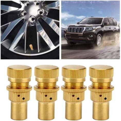 KZQ Desinflador de neumáticos de 4 piezas, válvula de alivio de presión de neumáticos de aleación para coche, desinflador universal para vehículos todoterreno (1/4)