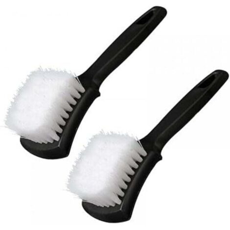 KZQ Cepillo para lavar neumáticos de coche, cepillo para limpiar llantas de coche con cerdas suaves para limpiar neumáticos exteriores. (1/3)