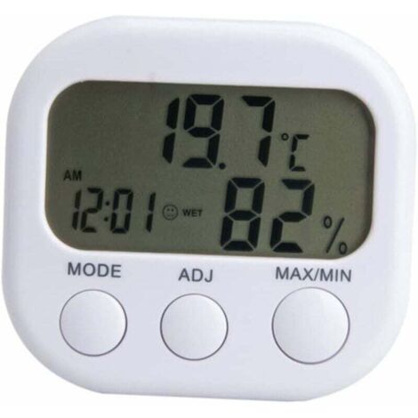 KZQ Termómetro digital con monitor de humedad, termómetro e higrómetro de cocina, termómetro digital para interiores (7,6 x 8,3 x 2,1 cm) (1/4)