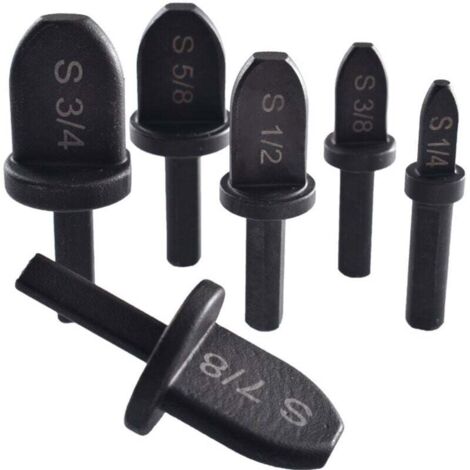 KZQ Expansor de tubos, 6 piezas con mango, juego de brocas de acero para cojinetes, expansor de tubos de cobre para aire acondicionado (mango triangular) (1/4)