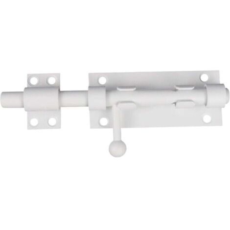 Pestillo de puerta interior KZQ de 5 pulgadas, pestillo de puerta exterior blanco, pestillo de puerta exterior, pestillo de puerta corrediza de acero inoxidable, para puertas interiores de baño