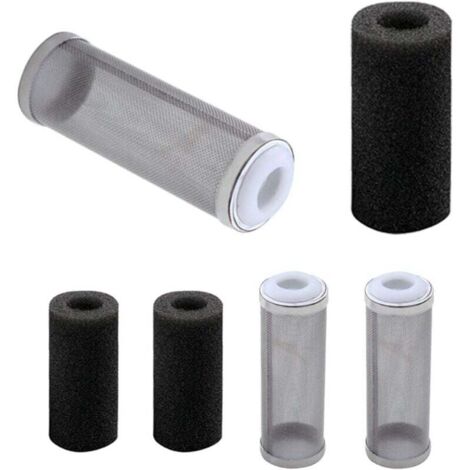 KZQ - Malla de protección para filtro (6 unidades), esponja de entrada de filtro, filtro de acuario de acero inoxidable, para proteger peces pequeños y camarones (16 mm)