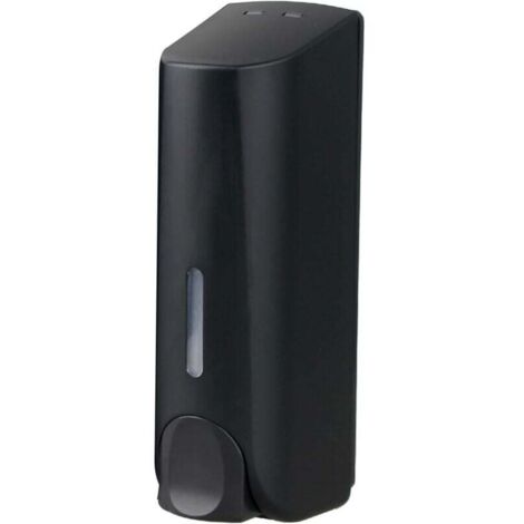 Dispensador de jabón KZQ para gel de ducha y acondicionador, de pared, 350 ml, negro mate (1/4)