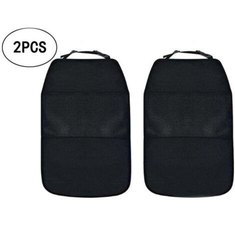 KZQ 2 protectores de asiento trasero de coche, impermeables, color negro (1/4)