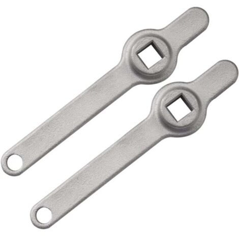 Llave de purga de radiador KZQ, 2 piezas, llave de purga de radiador cuadrada con mango largo, llave de purga de radiador de acero inoxidable (1/4)