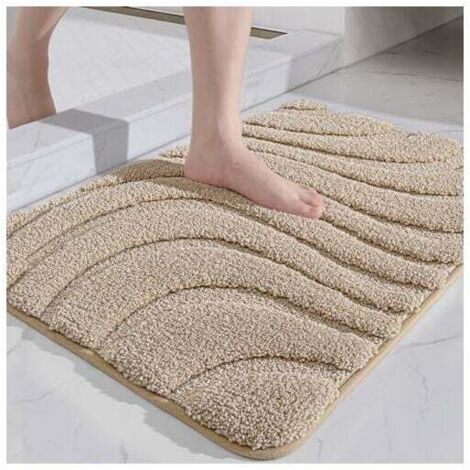 Alfombrilla de baño KZQ de 40 x 60 cm, microfibra, extraabsorbente, antideslizante y suave. (1/4)