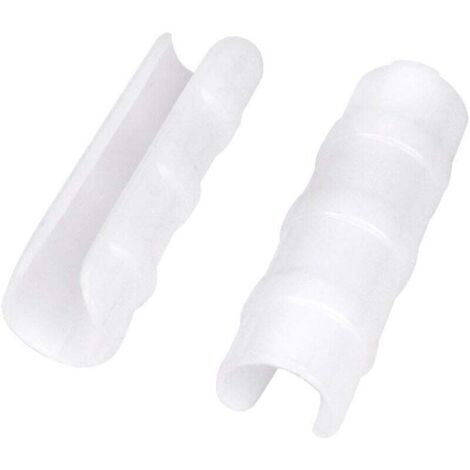 KZQ Paquete de 20 clips de fijación para varillas de invernadero de película de plástico blanco de 22 mm