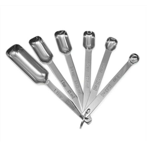 KZQ cucharas medidoras de cocina con escala de volumen para especias, líquidos y helados. (1/4)