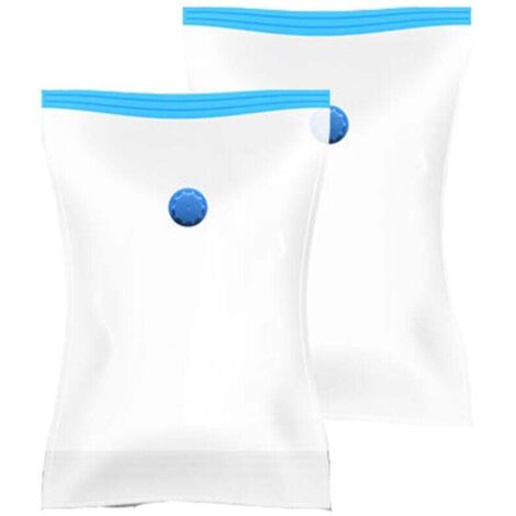 KZQ Bolsas de almacenamiento al vacío con bomba manual, cierre de cremallera, 3 unidades, 60 x 80 cm, transparentes (1/4)