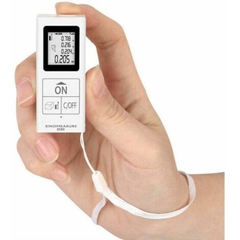 Telémetro láser portátil, mini dispositivo de medición de MRE infrarrojo digital recargable, herramienta de MRE para uso doméstico de 25 m, 1 pieza (1/4)