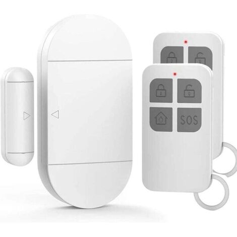 KZQ Alarma de puerta, detector de apertura de puerta con potente sirena de 130 dB, alarma magnética inalámbrica para puertas y ventanas, gabinetes, hogar y oficina.