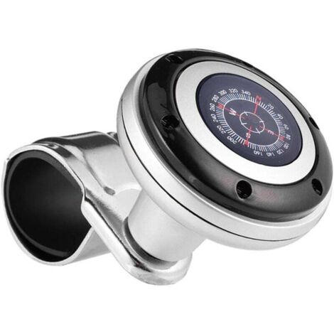 Perilla para volante de coche (negra), bola de agarre con brújula, potenciador de volante, bola universal para volante de coche (1/4)