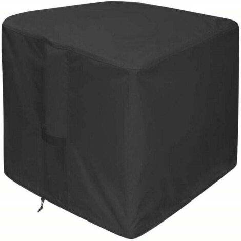 KZQ Cubierta para fogata - Cubierta cuadrada 420D para mesa de fogata, impermeable, resistente, para patio - Negra (Cuadrada - 82 x 82 x 61 cm) - Compatible con cubiertas para fogatas/cuencos de 3 (1/4)