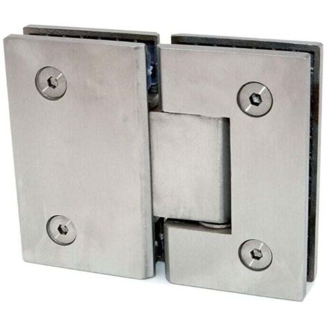 Lote de 1 Charm KZQ en Puerta Cochera y Soporte de Vidrio Vermeil, Apertura y Fermentación de 180°, Abrazadera de Acero Inoxidable 304, Apto para Vitrina de Vidrio de 6-12 mm (Plata) (1/4)