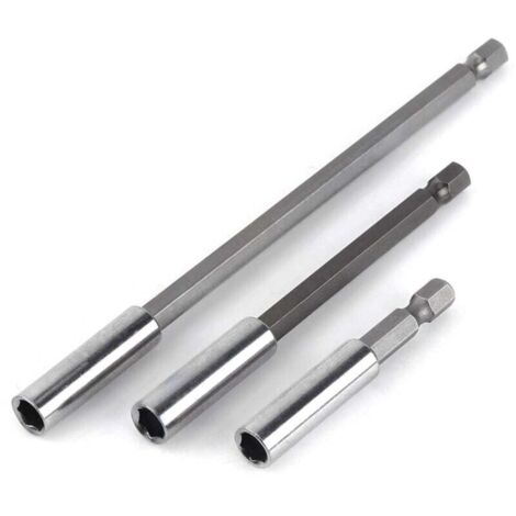 KZQ 3 extensiones de portapuntas magnéticos de 75, 100 y 150 mm, vástago hexagonal de 1/4 de pulgada. (1/3)