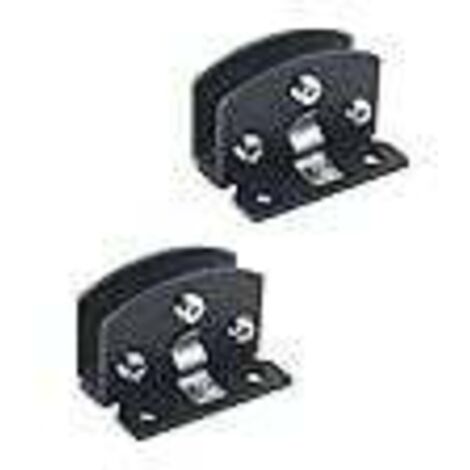 Bisagra para puerta de vidrio KZQ, paquete de 2, bisagra para muebles, bisagra con abrazadera para puerta, bisagra para puerta de vidrio de gabinete de cocina, adecuada para vidrio de 5-6 mm de espeso (1/4)