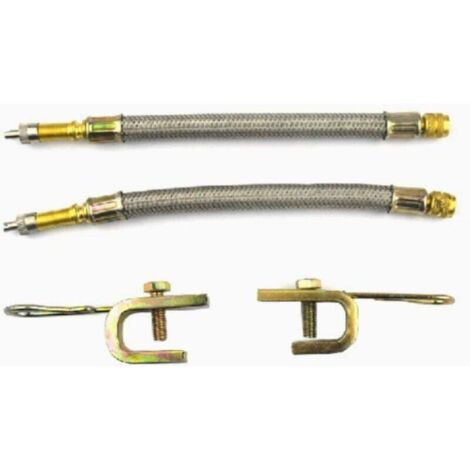 KZQ Paquete de 2 extensiones para válvulas de neumáticos, para camiones, autobuses y remolques, 18 cm, accesorios para equipos de exterior (1/4)