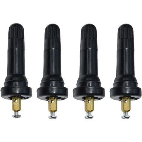Vástago de válvula del sensor de presión de neumáticos TPMS de 4 piezas KZQ, sistema de monitoreo de presión de neumáticos de válvula TPMS, sensor del sistema de monitoreo de presión de neumáticos (co