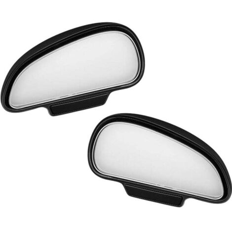 Espejo retrovisor KZQ de 2 piezas para punto ciego, gran angular, auxiliar de 360 grados para coche, camión, SUV, autocaravana y furgoneta (negro) (1/4)