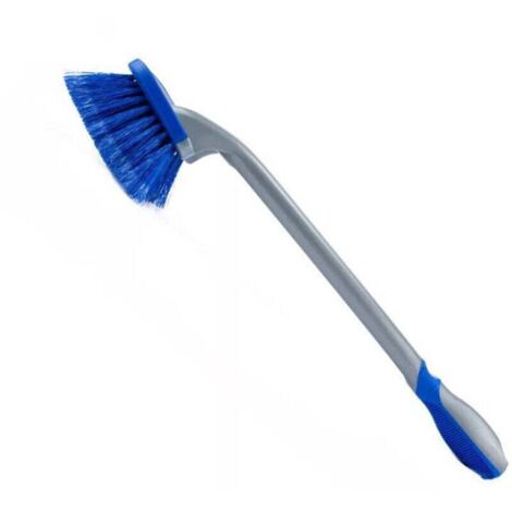 KZQ Cepillo de limpieza de vehículos largo para limpiador de neumáticos de coche, traje de limpieza de neumáticos azul PP interior del coche (1/3)