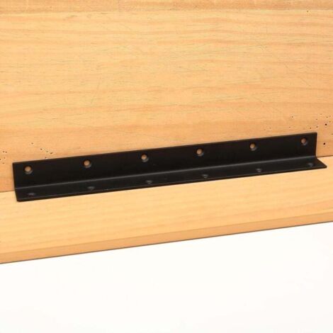 KZQ Escuadra en L (paquete de 2), perforada a 90 grados, de madera resistente, para refuerzos, reparaciones, mesas, armarios y muebles - 275 x 27 x 27 mm (275 x 25 x 25 mm) (1/4)