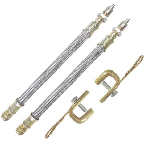 KZQ Extensión de válvula de neumático, extensión de válvula de neumático para neumáticos de camión, autobús y remolque, 18 cm, paquete de 2 (1/4)