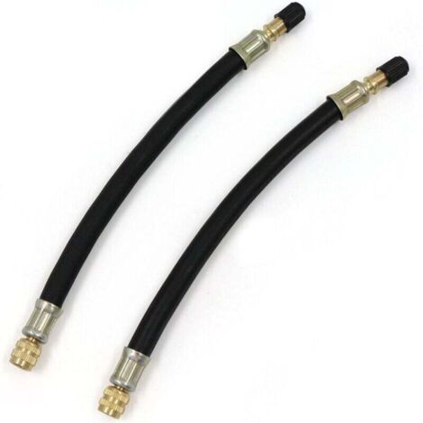 Extensor de válvula de neumático KZQ, paquete de 2, 200 mm, de goma flexible, para coche, camión, motocicleta, adaptador de válvula de neumático de coche (1/4)