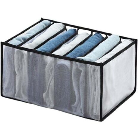 KZQ 2 cajas de almacenamiento para vaqueros, organizador de cajones, organizador de ropa, ideal para guardar ropa (36 x 17 x 12 cm) (1/3)
