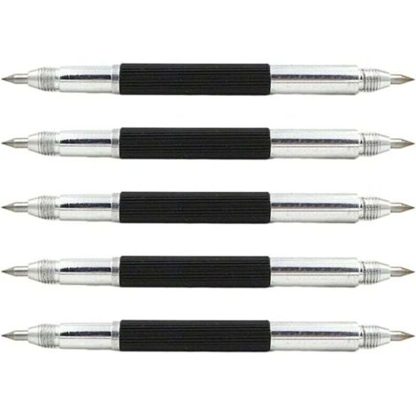 KZQ Paquete de 10 marcadores de doble punta para metal, vidrio y madera. (1/4)