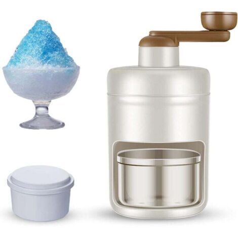 Trituradora de hielo manual KZQ - Molinillo rotatorio - Máquina para granizados de cócteles, trituradora de cubitos de hielo - con bandejas de cubitos de hielo - para bar, cocina, accesorios para bebi